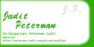 judit peterman business card